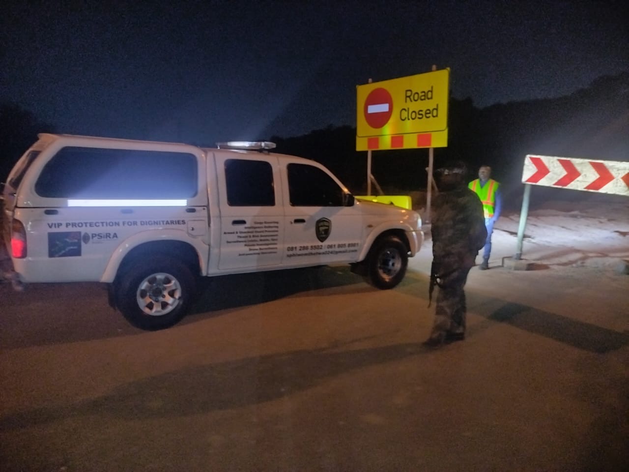 Patrol team securing a controlled access point