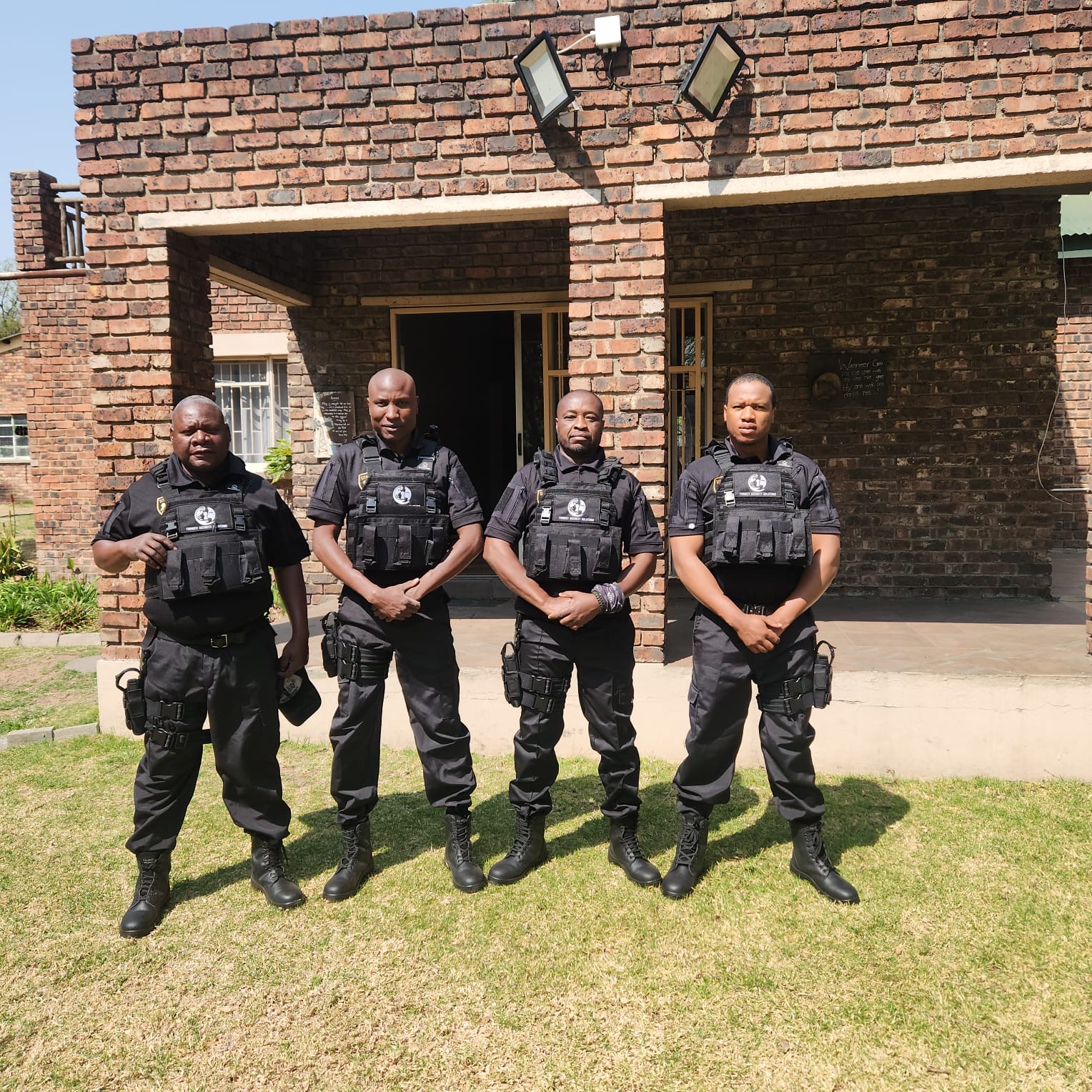 Siyo Tech PI Security guarding team in tactical vests on site